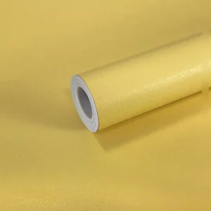 Papel De Parede Adesivo Lavavel Texturizado Casca Amarelo