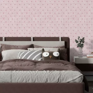 Papel De Parede Adesivo Linho Rosa Sala Quarto Infantil 5m