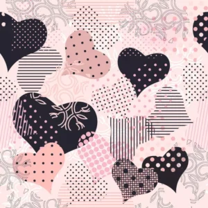 Papel De Parede Adesivo Love Coração Rosa Rose 3.5m