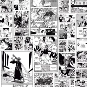 Papel De Parede Adesivo Mangá Hqone Piece Naruto Death Note