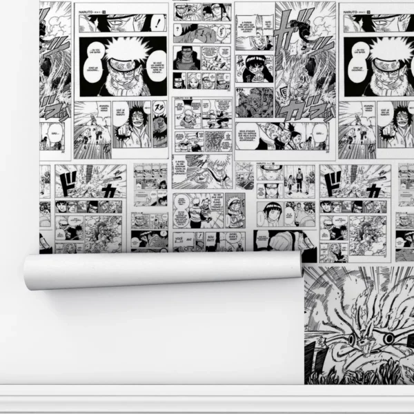 Papel De Parede Adesivo Mangá Naruto Quadrinhos 5m