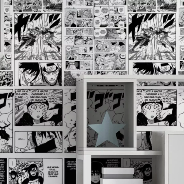 Papel De Parede Adesivo Mangá Naruto Quadrinhos Teen 5m