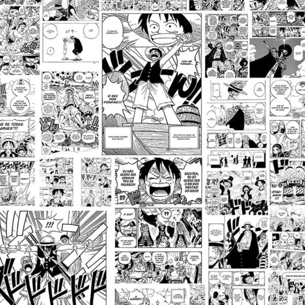 Papel De Parede Adesivo Mangá One Piece Naruto Death Not A13