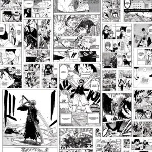 Papel De Parede Adesivo Mangá One Piece Naruto Death Note