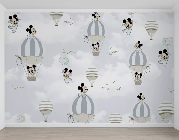 Papel De Parede Adesivo Mickey Quarto Menino M²