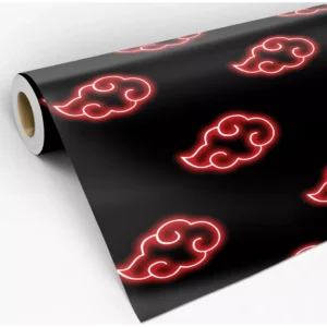 Papel De Parede Adesivo Naruto Akatsuki Fundo Preto Lavável