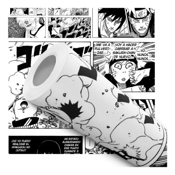 Papel De Parede Adesivo Naruto Mangá Quadrinhos 10m