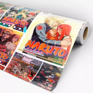 Papel De Parede Adesivo Naruto Quadrinhos Colorido Lavável