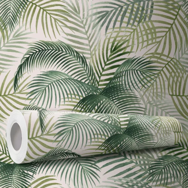 Papel De Parede Adesivo Natureza Quarto Verdes Tons Sala 10m