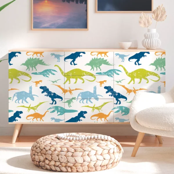 Papel De Parede Adesivo Para Quarto Infantil Dinossauros 10m