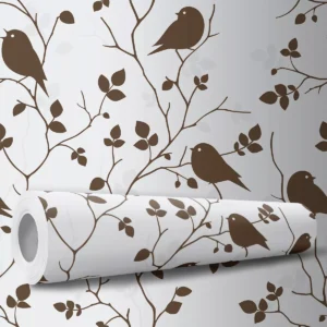 Papel De Parede Adesivo Passarinho Natureza Árvore 3,5m