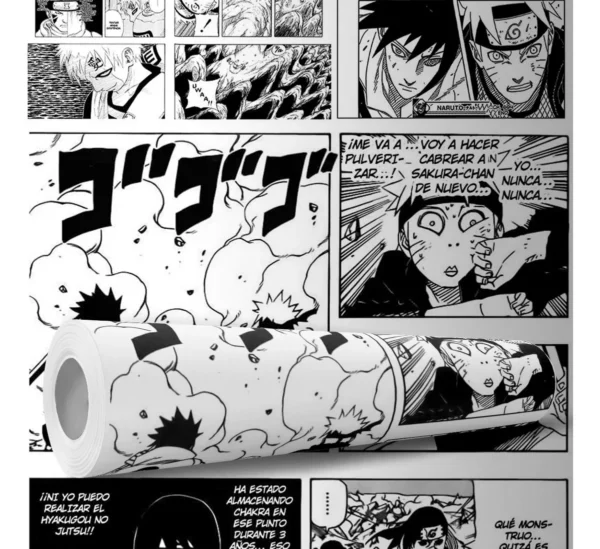 Papel De Parede Adesivo Quadrinhos Mangá Naruto 10m