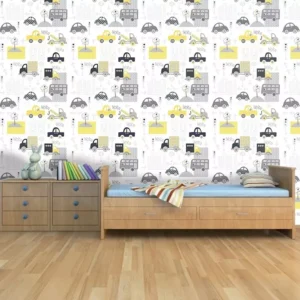 Papel De Parede Adesivo Quarto Kid Carros Ônibus Infantil 94