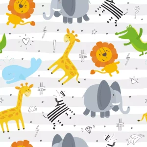 Papel De Parede Adesivo Safari Quarto Infantil Unissex 5m