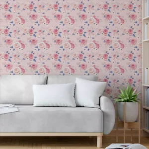 Papel De Parede Adesivo Sala Quarto Cozinha Rose Delicado 5m