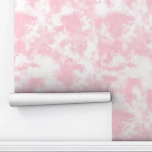 Papel De Parede Adesivo Tie Menina Rosa Quarto Fofo Dye 12m