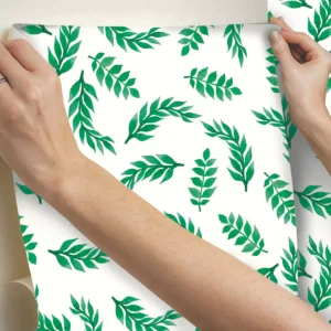 Papel De Parede Adesivo Verdes Folhas Natureza Plantas 2,5m