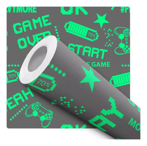 Papel De Parede Adesivo Video Game Gamer Quarto Controle 10m