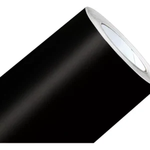 Papel De Parede Adesivo Vinil Preto Fosco Envelopamento 5x1m