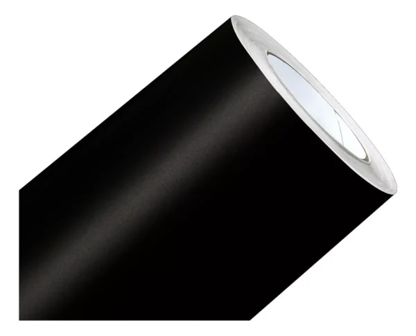 Papel De Parede Adesivo Vinil Preto Fosco Envelopamento 5x1m