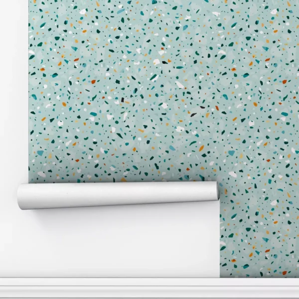 Papel De Parede Adesivo Vinílico Granilite Terrazzo 10m