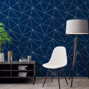 Papel De Parede Adesivo Vinílico Lavável Zara Shimmer Azul