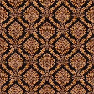 Papel De Parede Adesivo Vintage Preto Dourado 212 0,58x2,50m