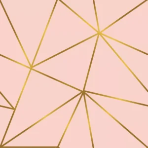 Papel De Parede Adesivo Zara Dourado Fundo Rosa Salmão 3m