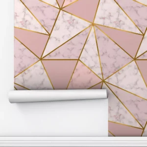 Papel De Parede Adesivo Zara Mármore Rose Gold Quarto 10m