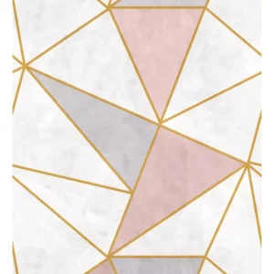 Papel De Parede Adesivo Zara Rose Gold Sala Lavavel 12m