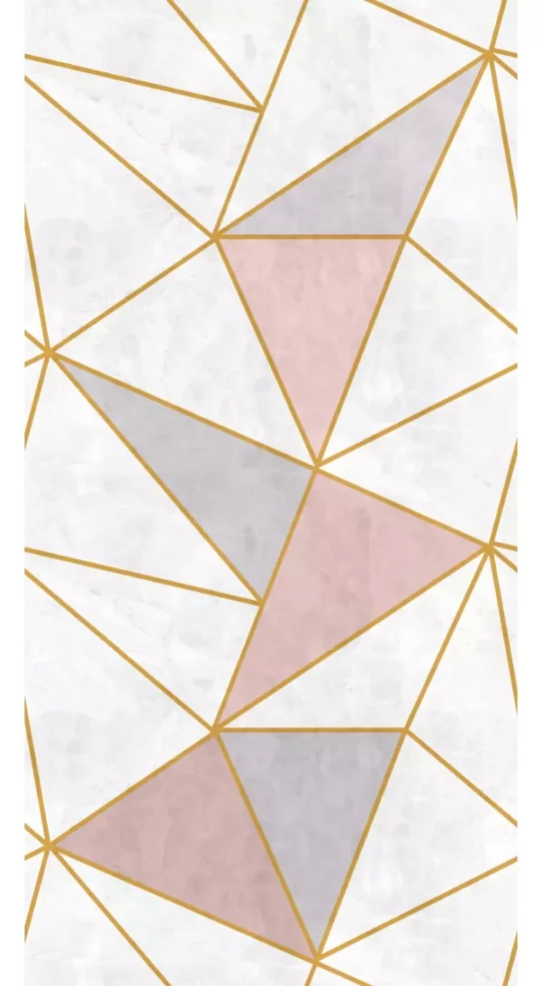 Papel De Parede Adesivo Zara Rose Gold Sala Lavavel 12m