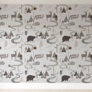 Papel De Parede Aldeias Safari Floresta Infantil 4m² Vr574