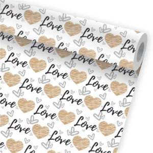 Papel De Parede Amor Coração Love Quarto Kit 02 Rolos A156