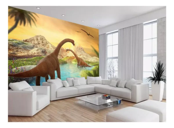 Papel De Parede Animais Dinossauro Jurassic 10m² Anm430