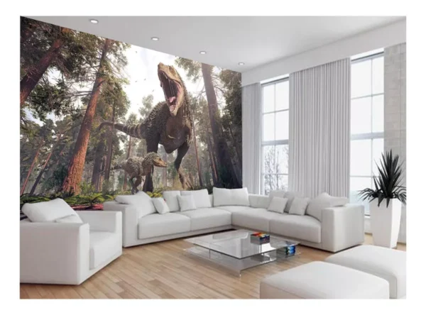 Papel De Parede Animais Dinossauro Jurassic 10m² Anm431