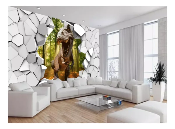 Papel De Parede Animais Dinossauro Jurassic 10m² Anm432