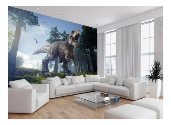 Papel De Parede Animais Dinossauro Jurassic 10m² Anm433