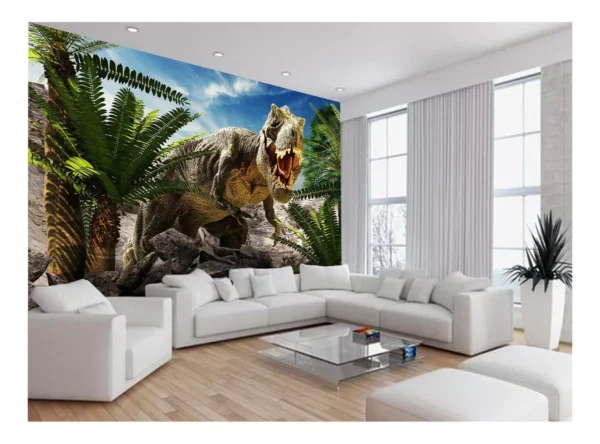 Papel De Parede Animais Dinossauro Jurassic 10m² Anm435