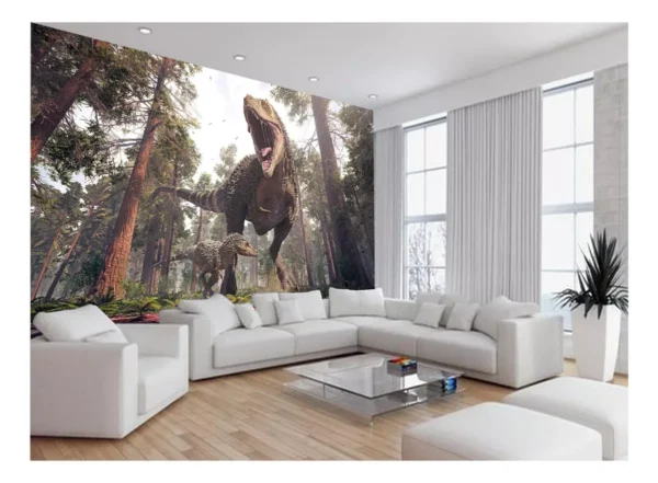 Papel De Parede Animais Dinossauro Jurassic 9m² Anm431