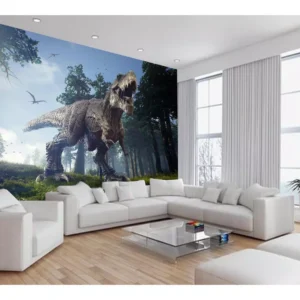 Papel De Parede Animais Dinossauro Jurassic 9m² Anm433