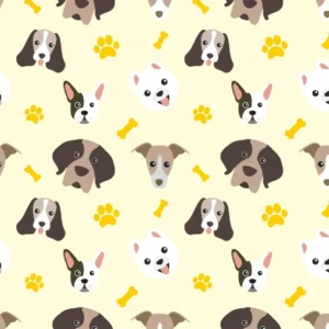 Papel De Parede Animais Dogs Cachorros Fundo Bege