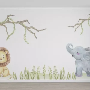 Papel De Parede Animais Safari Quarto Criança M² Adesivo