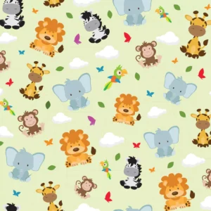 Papel De Parede Animais Safari Zoo Infantil 57x270cm