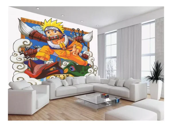 Papel De Parede Anime Naruto Mangá Desenho Art 7,5m² Nrt02