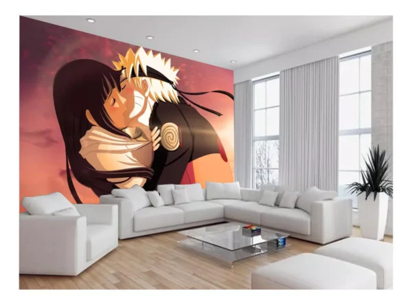 Papel De Parede Anime Naruto Mangá Desenho Art 7,5m² Nrt04