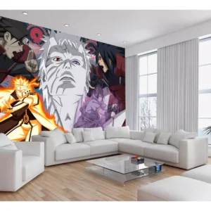 Papel De Parede Anime Naruto Mangá Desenho Art 7,5m² Nrt05