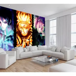 Papel De Parede Anime Naruto Mangá Desenho Art 7,5m² Nrt06