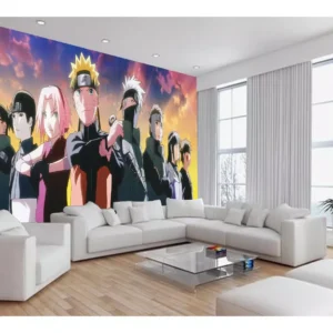 Papel De Parede Anime Naruto Mangá Desenho Art 7,5m² Nrt09