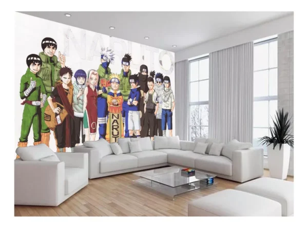 Papel De Parede Anime Naruto Mangá Desenho Art 7,5m² Nrt10