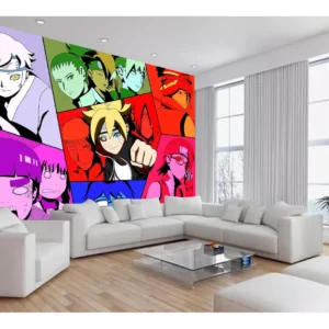 Papel De Parede Anime Naruto Mangá Desenho Art 7,5m² Nrt12